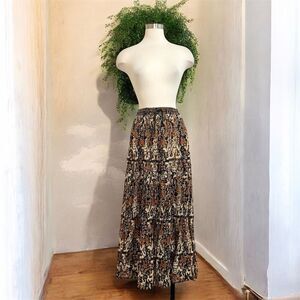 Access Boho Peasant Prairie Skirt Patterned Tiered Man Human Small Medium
